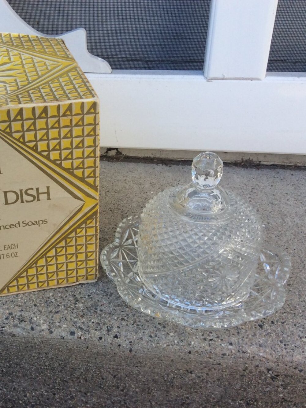 Vintage Avon Butter Dish with Original Box